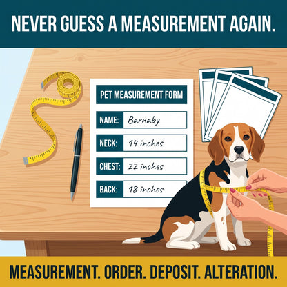 Never guess a measurement again. Measurement, order, deposit and alteration forms.
